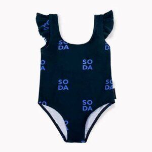 Tinycottons Swim Suit Toddler Girls One Piece 'SODA' Swimsuit